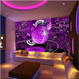 整张无缝大型壁画 紫色酷炫钻石大歌厅酒吧ktv背景墙纸3d立体壁纸
