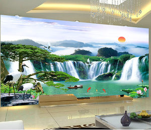 span class=h></p></a>大 /span>型壁画3d迎客松流水生财山水画 span class=h
