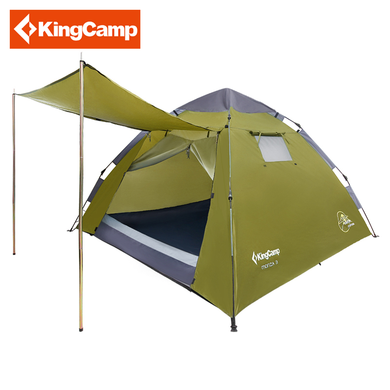 KingCamp/康尔2-3-4人全自动速搭户外露营三层加厚防雨帐篷KT3094