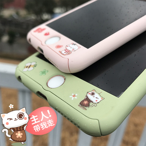 苹果6手机壳iPhone6女款全包边6s plus保护套磨砂卡通硬壳6plus六定制手机壳