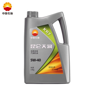 昆仑润滑油 天润优质多级汽油机油 kr7 5w-40 3.5kg润滑油 全合成