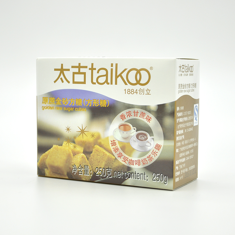 Taikoo/太古 原蔗金砂方糖 优质赤砂糖 咖啡好伴侣 调糖盒装250g
