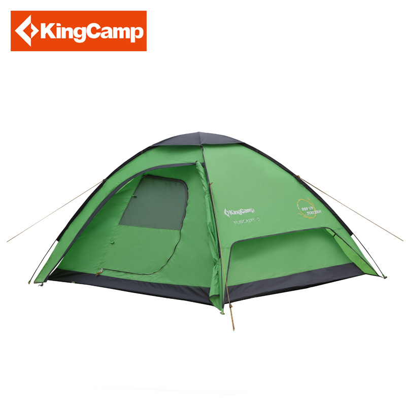kingcamp帐篷户外3-4人全自动双人双层速开防雨露营帐篷KT3039
