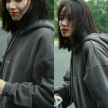 CARxtYON 街qp简约复古国潮流宽松加绒连帽卫衣休闲秋冬季男女