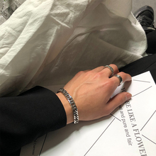 SAZ1o2019新o9s网红简约冷淡风情侣饰品纯色链条钛钢宽男女