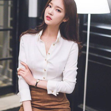 2023d春秋女衬衫3d衫通勤职业OL气质简约百搭修身打底上衣长袖
