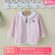 0一15s3岁婴儿(小)s5童女宝宝秋装外套韩款开衫幼儿春秋洋气衣服