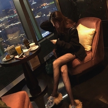 欧美iais网红性感he秋冬薄式时髦字母黑色打底连裤袜