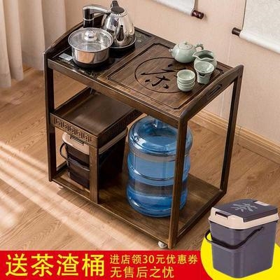 带轮移al客厅茶水桌li的茶几饮水机柜子可放水桶边几