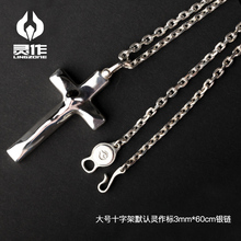 灵作原an纯银十字架ie潮牌简约精铸吊坠耶稣基督圣诞节日礼物