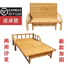 折叠床an的双的实木ie.2午睡床1.5米家用简约多功能沙发床