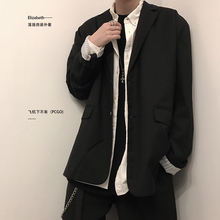 Elianabethie司风里袖条纹廓形落肩西装外套男女情侣宽松西服