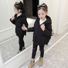 女童短aq棉衣202po女孩洋气加厚外套中大童棉服宝宝女冬装棉袄