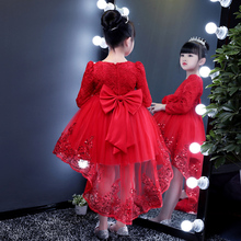 女童公aq裙2020po女孩蓬蓬纱裙子宝宝演出服超洋气连衣裙礼服
