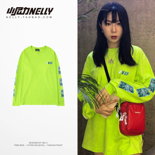 欧美简at刺绣长袖Tgw系复古(小)清新装衣服ins潮牌韩款打底男女