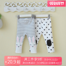 婴儿打ax裤子春秋薄lc档0-1-3岁女宝宝秋装女童弹力裤韩款潮4