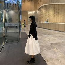 DDGayRL原宿风yu色半身裙2020新式高腰韩款学生中长式A字伞裙