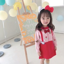 创意假ba带针织女童om2020秋装新式INS宝宝可爱洋气卡通潮Q萌