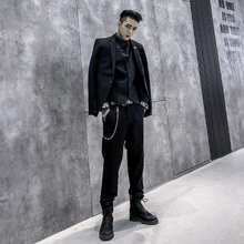 四季式bg款ins禁kj闲西装三件套正装西服男生婚礼服伴郎服DZ1