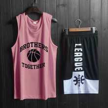 背心男bg训练宽松运kj身潮无袖上衣蓝球衣套装定制队服