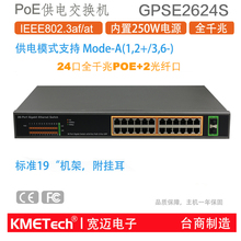 GPSbi2624Syi6口全千兆POE交换机 配2光纤口 功率250W, 4