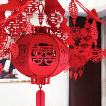 精品无bi布双喜鸳鸯cu花婚房布置卧室装饰结婚用品大全