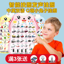 宝宝早bi有声挂图儿ai学习发声识汉字拼音字母表墙贴益智玩具