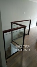 实木新bj玻璃扶手成bm室内复式原木铁艺楼梯栏杆(小)柱现代简约