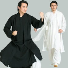 中国风bo装居士服棉me男士古装古风禅服道袍亚麻中式长衫套装