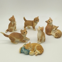 仿真(小)bu家居装饰品an意礼物可爱礼品树脂动物猫咪工艺品摆设