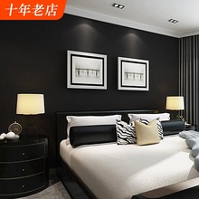 蚕丝黑c3磨砂防水壁3o色闪光个性服装店皮纹格子复古哑光墙纸