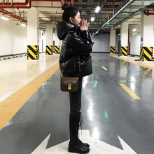(小)个子ca色羽绒服女ub2020年冬季新式时尚连帽爆式白鸭绒外套