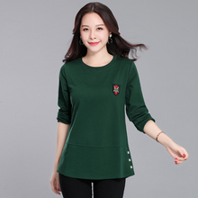 长袖Tcd春秋衣外穿lj肥加大码胖子妈妈(小)衫中年的女装上衣服