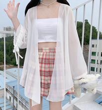夏季仙cf风防晒衣宽rl中长式雪纺甜美长袖披肩女装