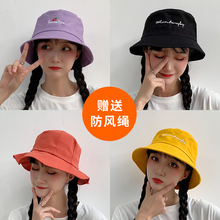 帽子女cg季韩款百搭nh爱ins网红遮脸渔夫帽薄式遮阳防晒帽潮