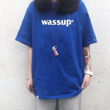 WASchUP19Sle日基础5色logoT男圆领印花纯色半袖纯棉打底衫短袖
