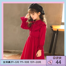 女童连cj裙丫逗20lw式秋装(小)女孩洋气公主裙中大童网红童装裙子