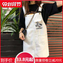 牛仔背cl短裙显瘦2j8春装新式吊带连衣裙原宿风裙子女ins百搭潮