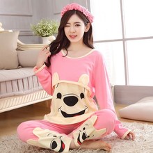孕妇坐cz子服哺乳春lw服怀孕期产后母乳睡衣套装纯棉喂奶衣。