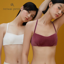 NEIdaAI内外少mo无胸垫抹胸内衣女无钢圈舒适文胸A-C杯绒感