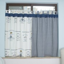 (小)清新da窗门帘布艺mo房布帘新品卫生间(小)窗帘成品隔断帘短帘