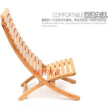 阳台实da楠竹沙滩椅gu椅懒的折叠躺椅加固休闲子床大(小)便携式
