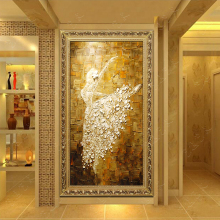 芭蕾舞da绘油画立体zu关挂画现代装饰画竖款有框壁画欧式