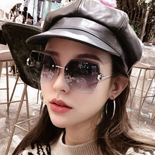 无框水da切边多边形cu紫外线墨镜女士复古潮2019新品女