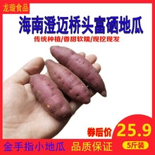 海南澄da桥头地瓜富ba5斤(小)番薯黄心金手指板栗现挖新鲜