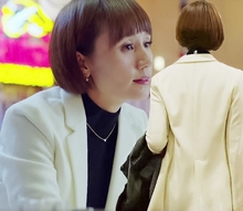 我的前de生新式西装ng袁泉同式春秋中长式白色韩款(小)西装女潮