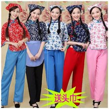 花被单dh服 民族风bz搞笑衣服饰装农村大妈花衣服碎花夏天阿