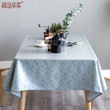 TPUdi膜防水防油an洗布艺桌布 现代轻奢餐桌布长方形茶几桌布