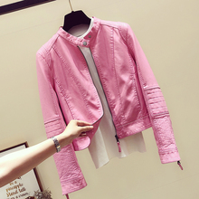 (小)皮衣dm外套短式2jj年春秋新式女士机车服收身pu皮夹克春季2019