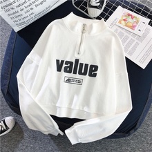 卫衣女dn式春秋季韩nb学生秋衣外穿社会加绒外套上衣服 ins潮